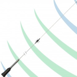 Antena Móvel Dual Band 3/8 Vhf E 2x5/8 Uhf Base Uhf Ap20191