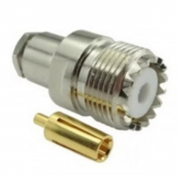 Conector Coaxial Px Py Cabo Rg58 Femea Prensa Cabo 214