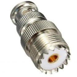 Adaptador Conector Bnc Macho P/ Uhf Femea Icom Yaesu Vertex