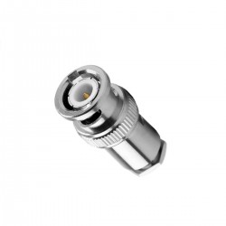 Conector Bnc 50 Ohms Macho Reto Prensa Cabo Rg-58 Cabo Fino