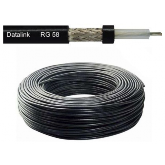 Cabo Coaxial Px PY Data Link Rg58 50 ohms  95% malha flexivel 