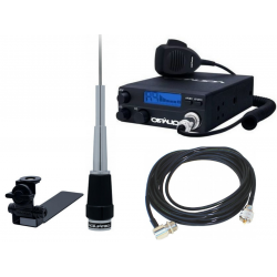 Kit Rádio Px 40 Canais Aquario Antena B-2070 S P Mala Cabo