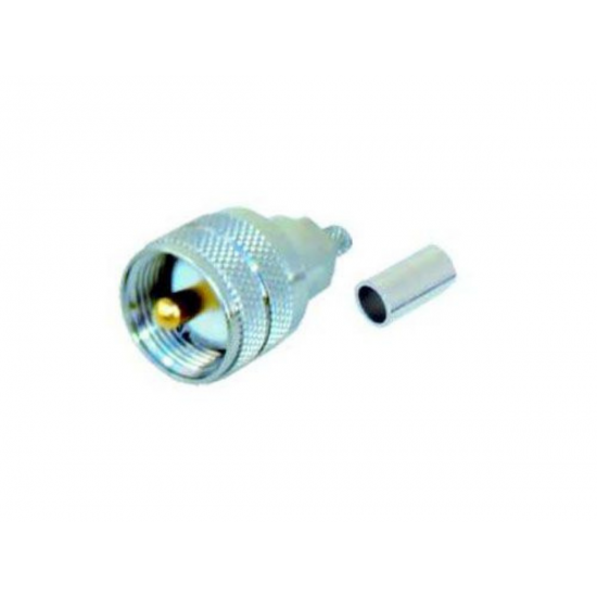 Conector Uhf Macho de climp  Com Redutor Para Cabo Rg 58 212