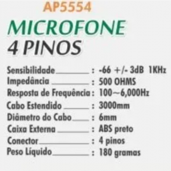 Microfone Px 4 Pinos Steelbras - Ap5554