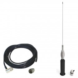 Kit Antena Móvel 5db Vhf 5/8 S E Cabo 5m Marca Sl Slmv-3v