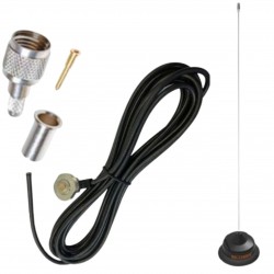 Antena Móvel sl Eletronica Vhf Fm 1/4 De Onda Cabo 5m Mv00a