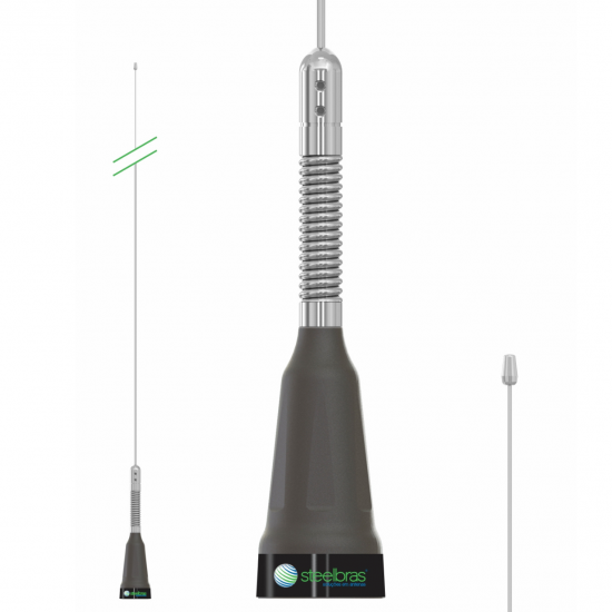 Kit Antena Móvel Px Bobina No Centro E Cabo Coaxial Ap10187
