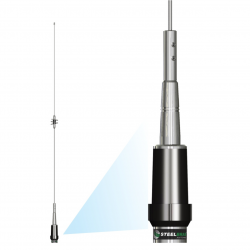 ANTENA MÓVEL DUAL BAND VHF 3/8 E UHF 2×5/8 DE ONDA - AP0191