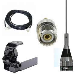 Kit Antena Move 1/4 Cabo S Bi-articulado Adpt Baofeng Ap0186