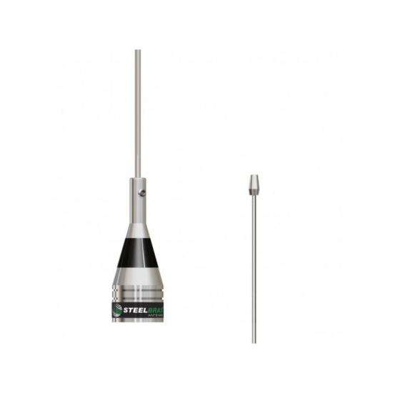 Antena Movel Dual B Vhf1/4 Uhf 5/8 Suporte caminonete Ap0188