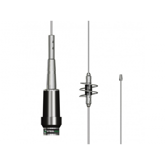 Antena Móvel Dual Band Vhf 3/8 e Uhf 2x5/8 de Onda e Cabo Coaxial - Ap0191 