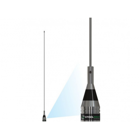 Kit de  Antena Móvel Vhf 1/4 de onda com a base magnética Vhf Fm - Ap 0186